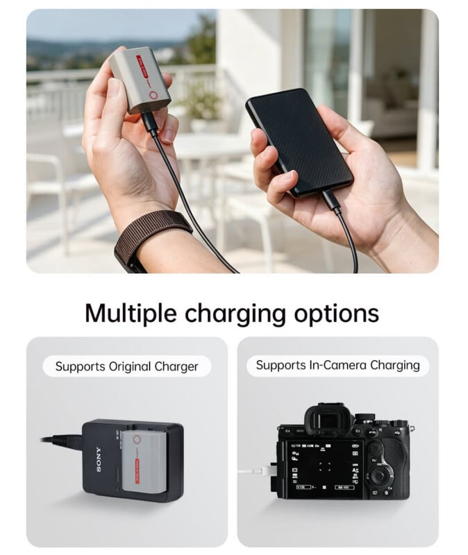  "Multiple charging options.