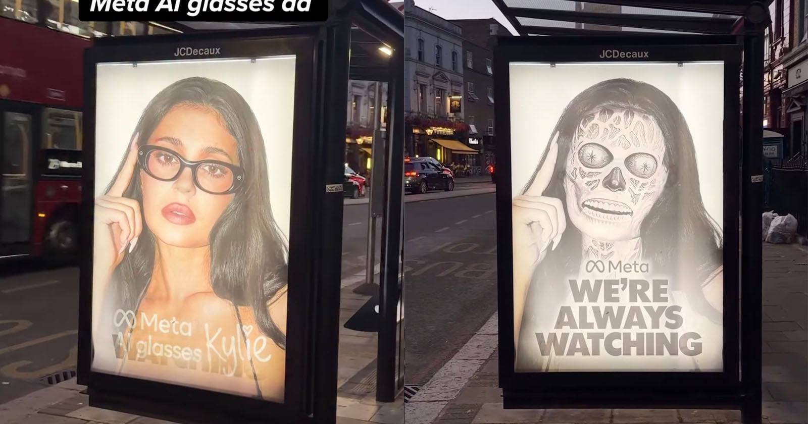 Kylie Jenner’s Meta Smart Glasses Parodied in Guerrilla Lenticular Ad