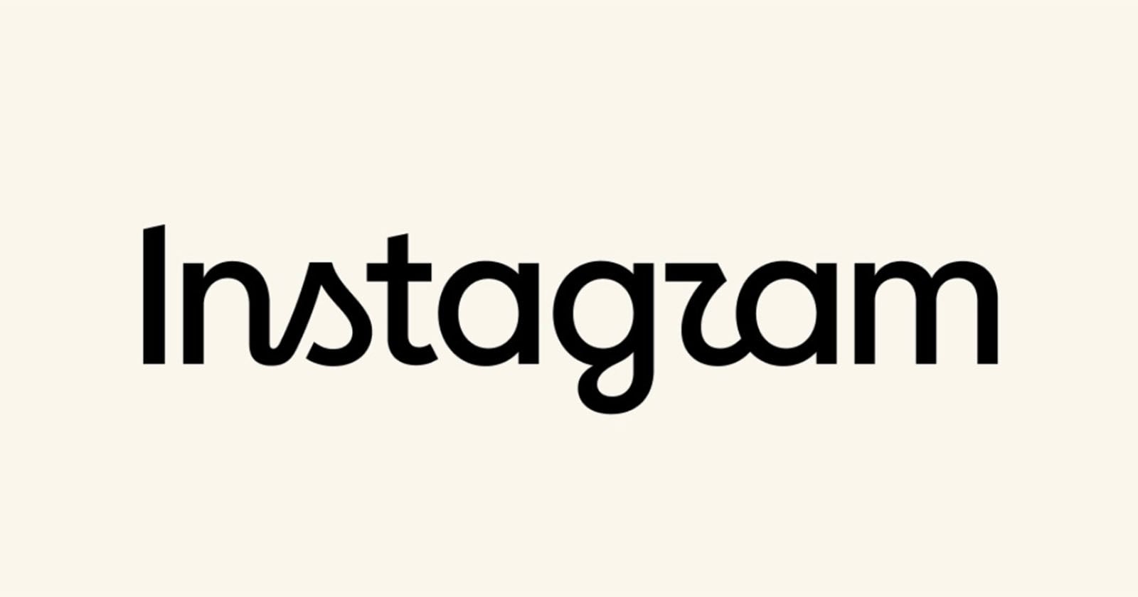 The word "Instagram" written in a black, rounded sans-serif font against a light cream background.